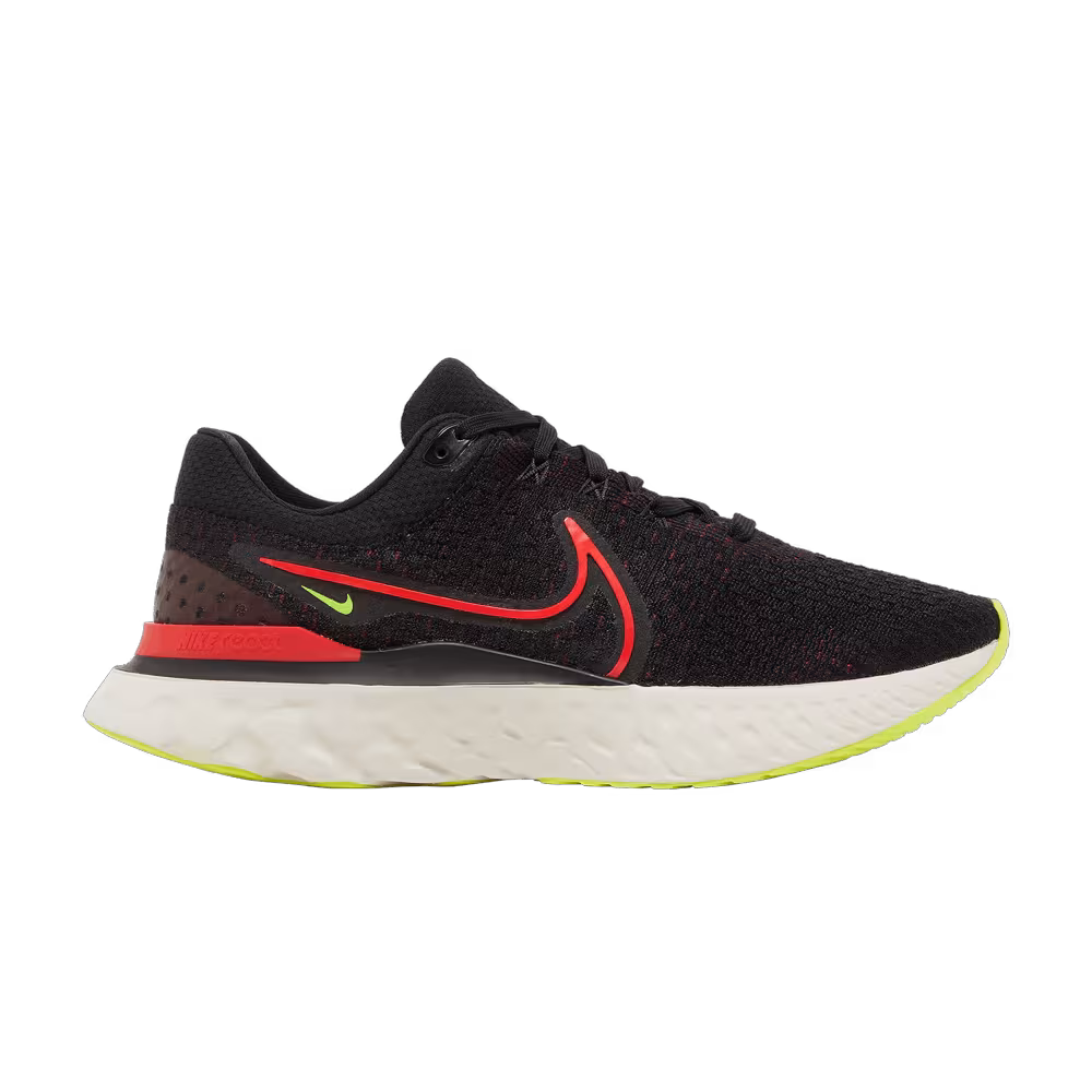 Nike React Infinity Run Flyknit 3 Black Siren Red
