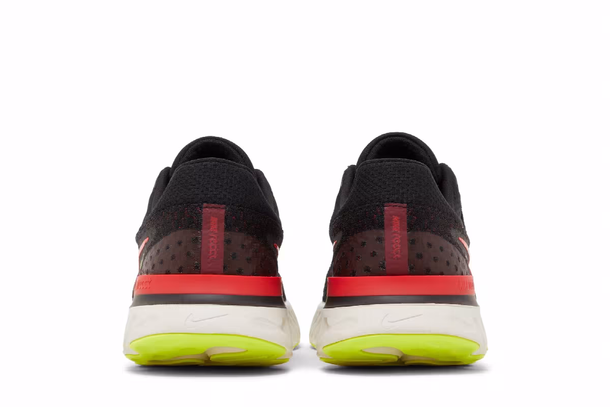 Nike React Infinity Run Flyknit 3 Black Siren Red, view 7