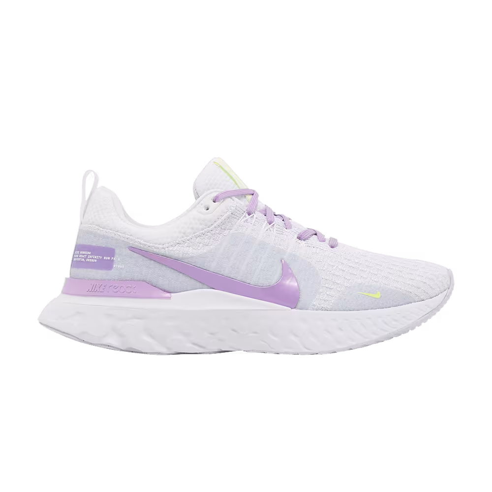 Nike Women's React Infinity Run Flyknit 3 Grey Rush Fuchsia