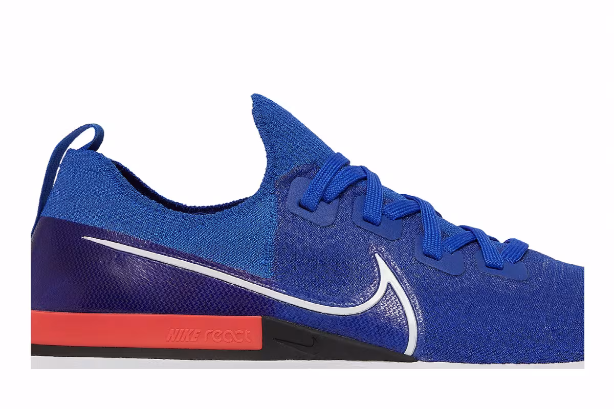 Nike React Infinity Run Flyknit Racer Blue Crimson, view 3