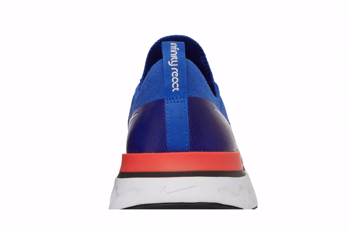 Nike React Infinity Run Flyknit Racer Blue Crimson, view 8