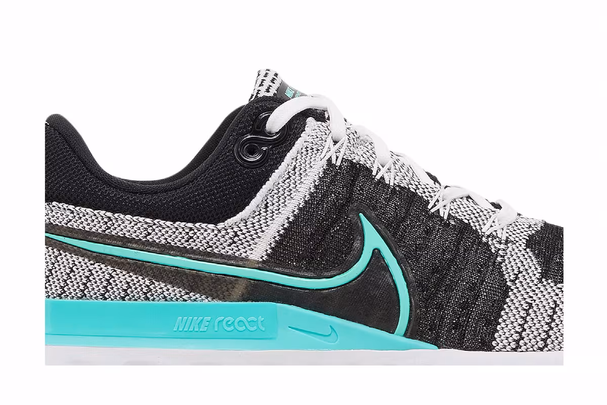 Nike Women's React Infinity Run Flyknit 2 Black Aurora Green, view 3