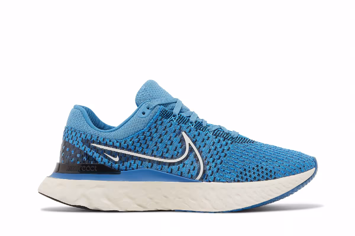 Nike React Infinity Run Flyknit 3 Dutch Blue Black, view 2