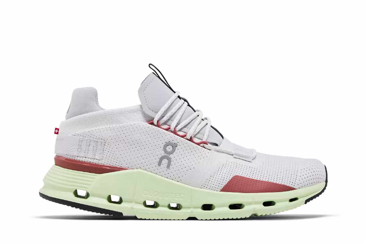 ON Women's Cloudnova White Limelight, view 2