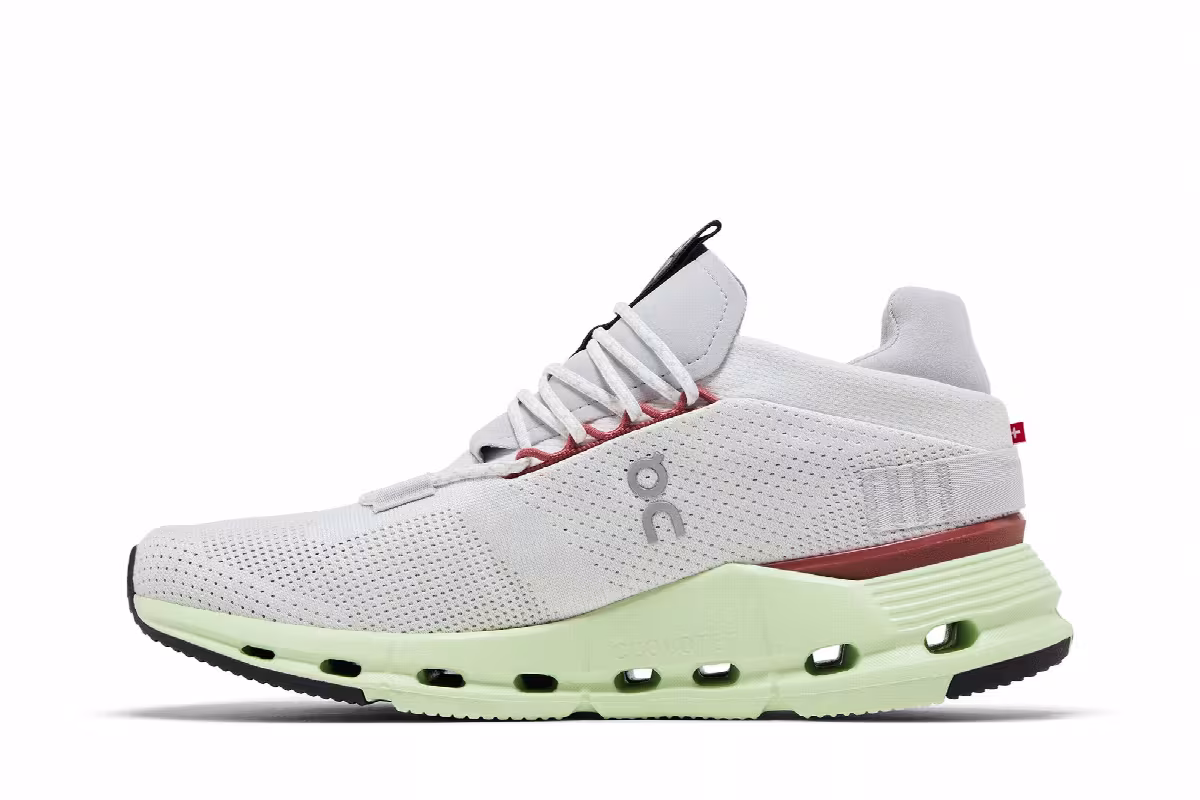 ON Women's Cloudnova White Limelight, view 4