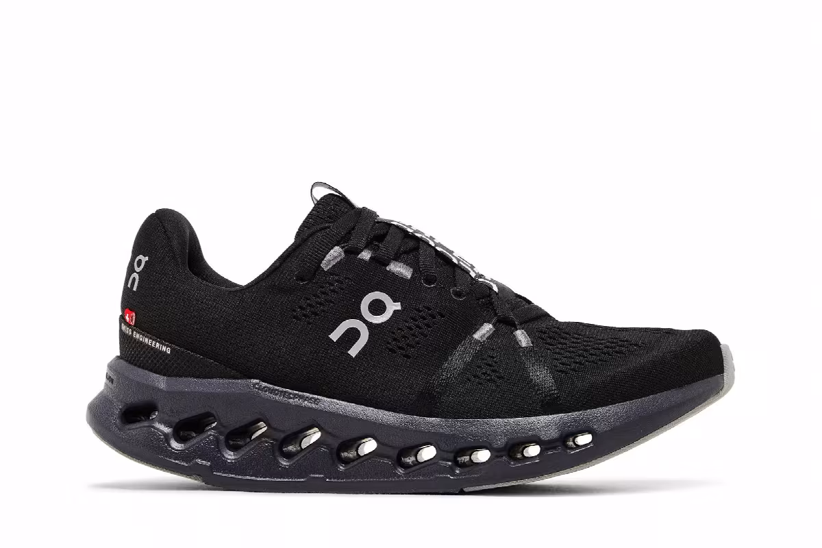 ON Women's Cloudsurfer All Black, view 2