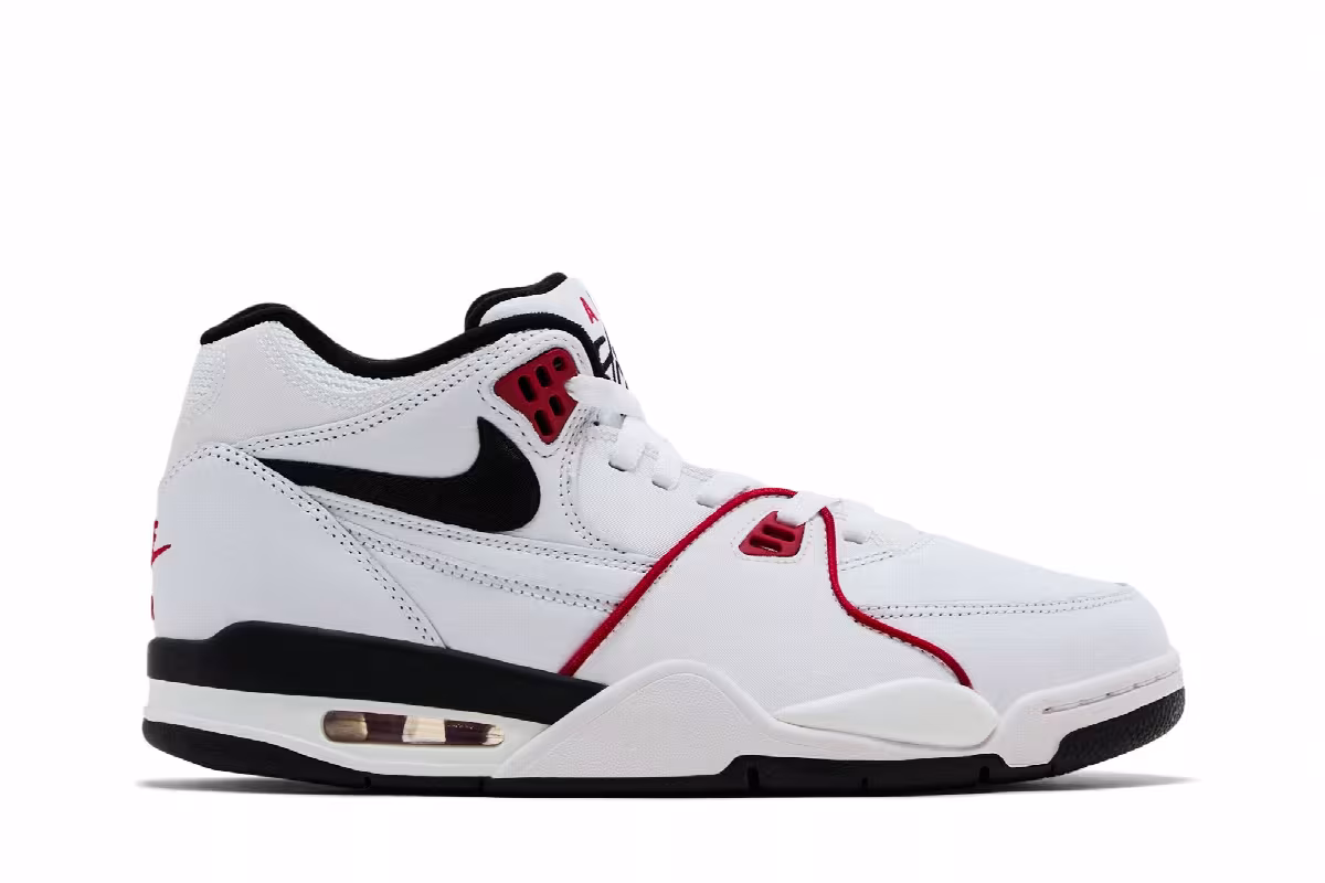 Nike Air Flight 89 White Black Red, view 2