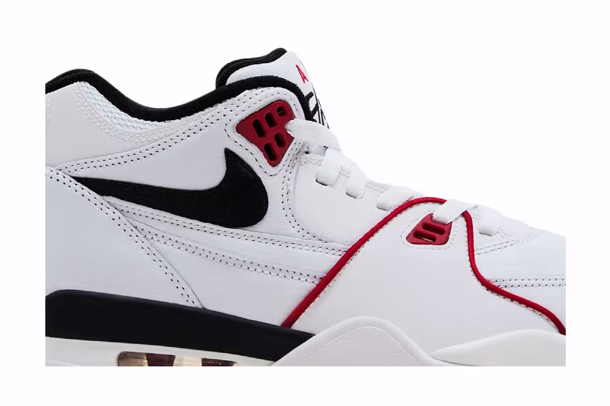 Nike Air Flight 89 White Black Red, view 3