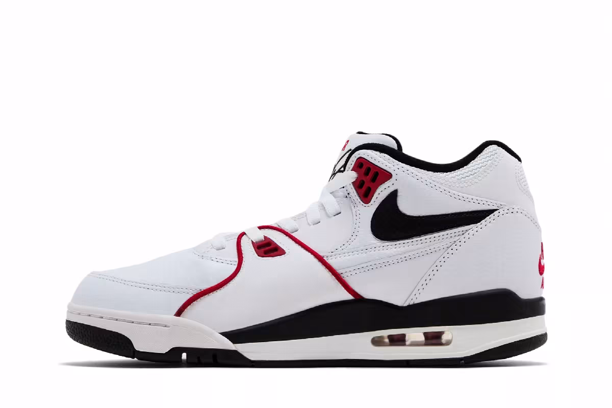 Nike Air Flight 89 White Black Red, view 4