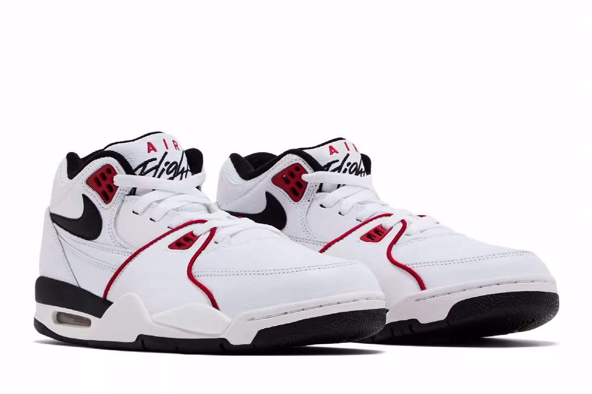 Nike Air Flight 89 White Black Red, view 9