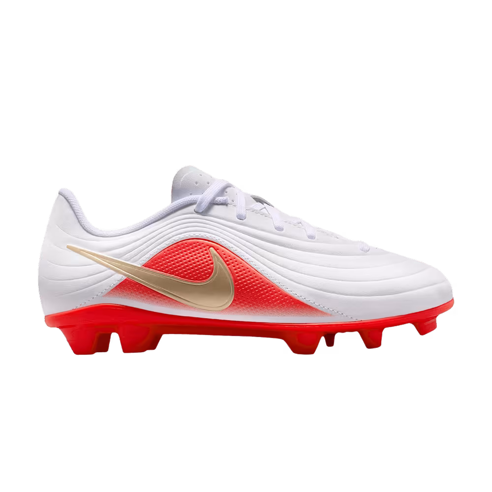 Nike Jr. Tiempo Maestro Club MG Low GS White Bright Crimson Blur