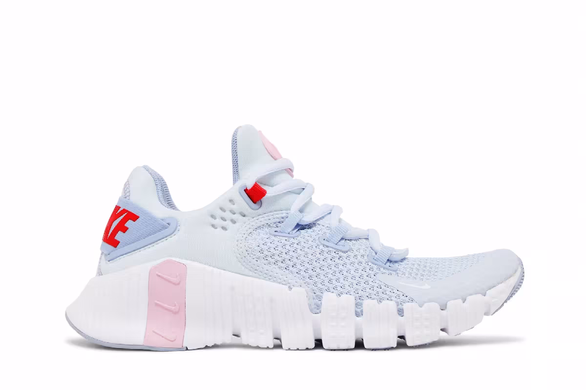 Nike Women's Free Metcon 4 Football Grey Soft Pink, view 2