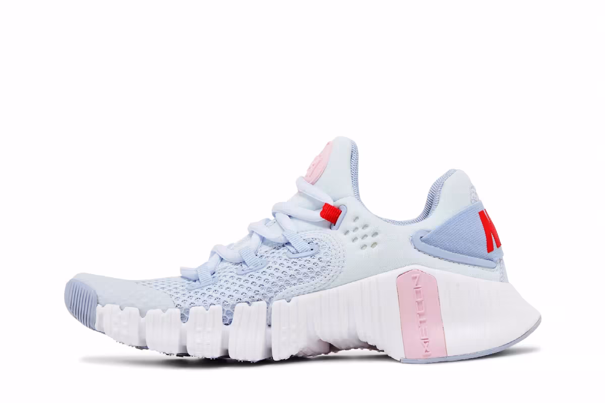 Nike Women's Free Metcon 4 Football Grey Soft Pink, view 4