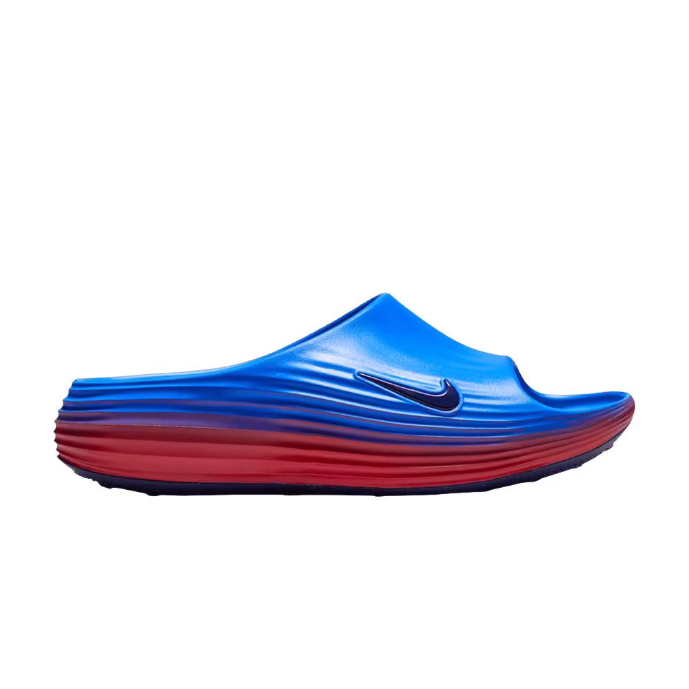 Nike Women's ReactX Rejuven8 Slide Photo Blue Action Red Midnight Navy