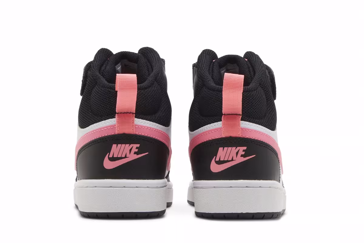 Nike Court Borough Mid 2 GS White Sunset Pulse, view 7