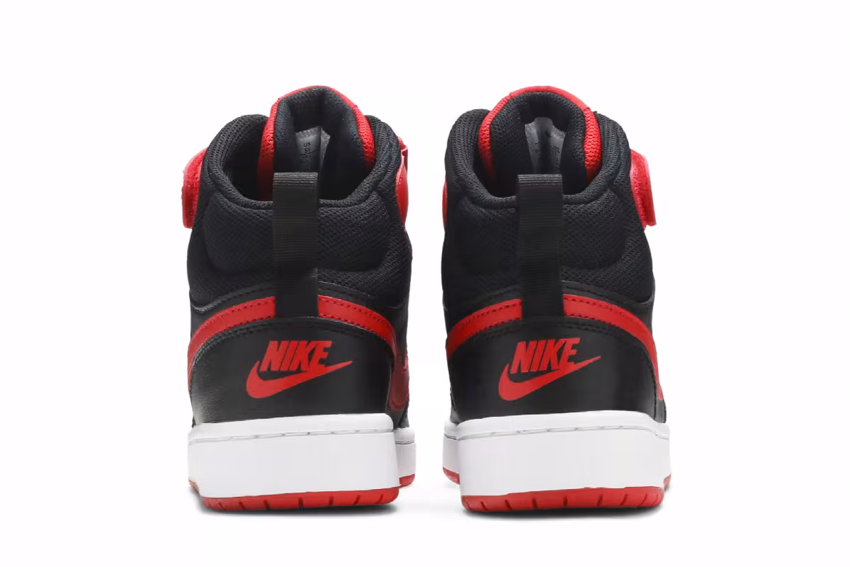 Nike Court Borough Mid 2 GS Bred, view 7