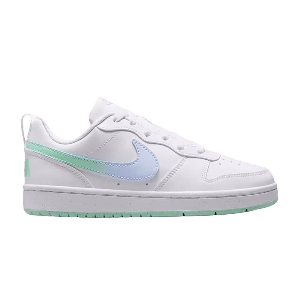 Nike Court Borough Low GS White Arctic Green Football Grey