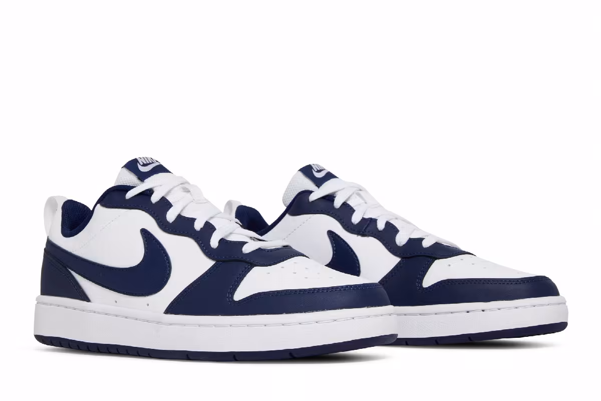 Nike Court Borough Low 2 GS White Signal Blue, view 9