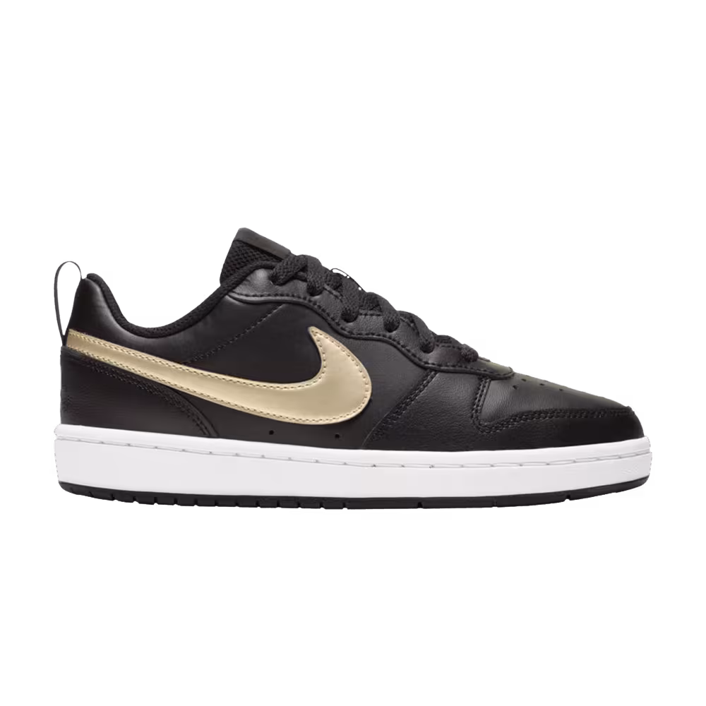 Nike Court Borough Low 2 GS Black Metallic Gold Star