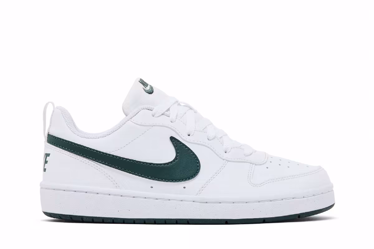 Nike Court Borough Low Recraft GS White Vintage Green, view 2