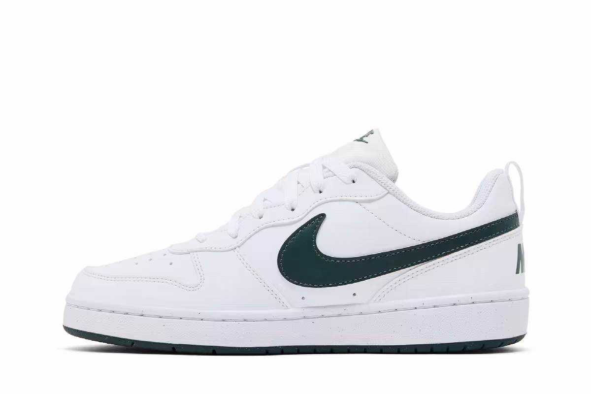 Nike Court Borough Low Recraft GS White Vintage Green, view 4