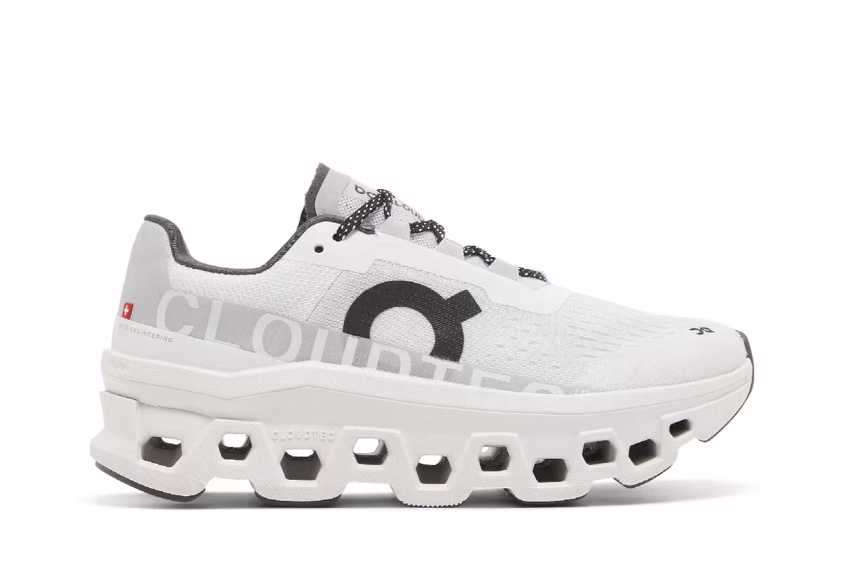 Women's Cloudmonster White Black, view 2