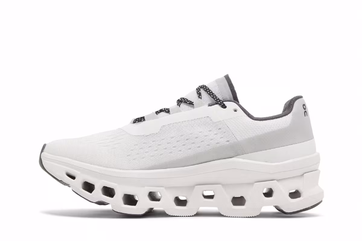 Women's Cloudmonster White Black, view 4