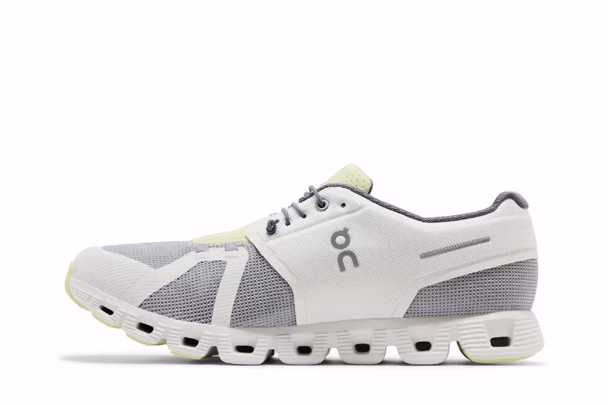 ON Cloud 5 Push Glacier Undyed White, view 4