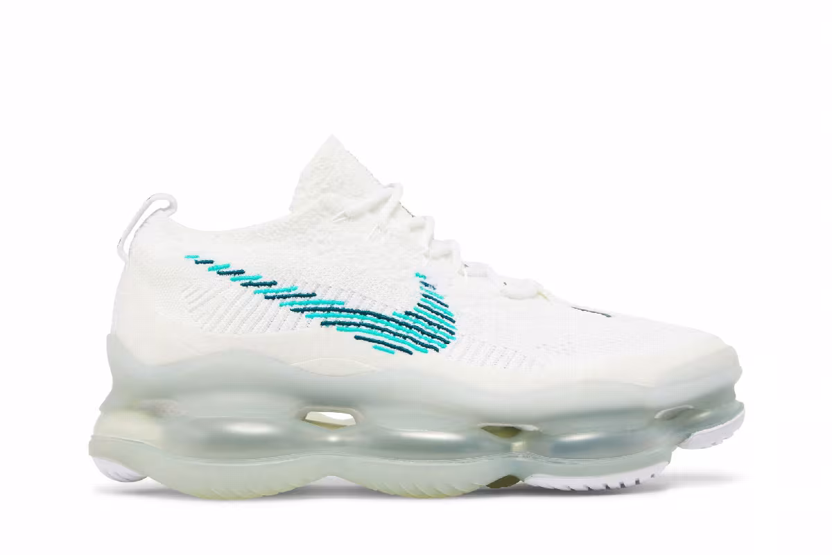 Nike Air Max Scorpion Flyknit White Clear Emerald, view 2