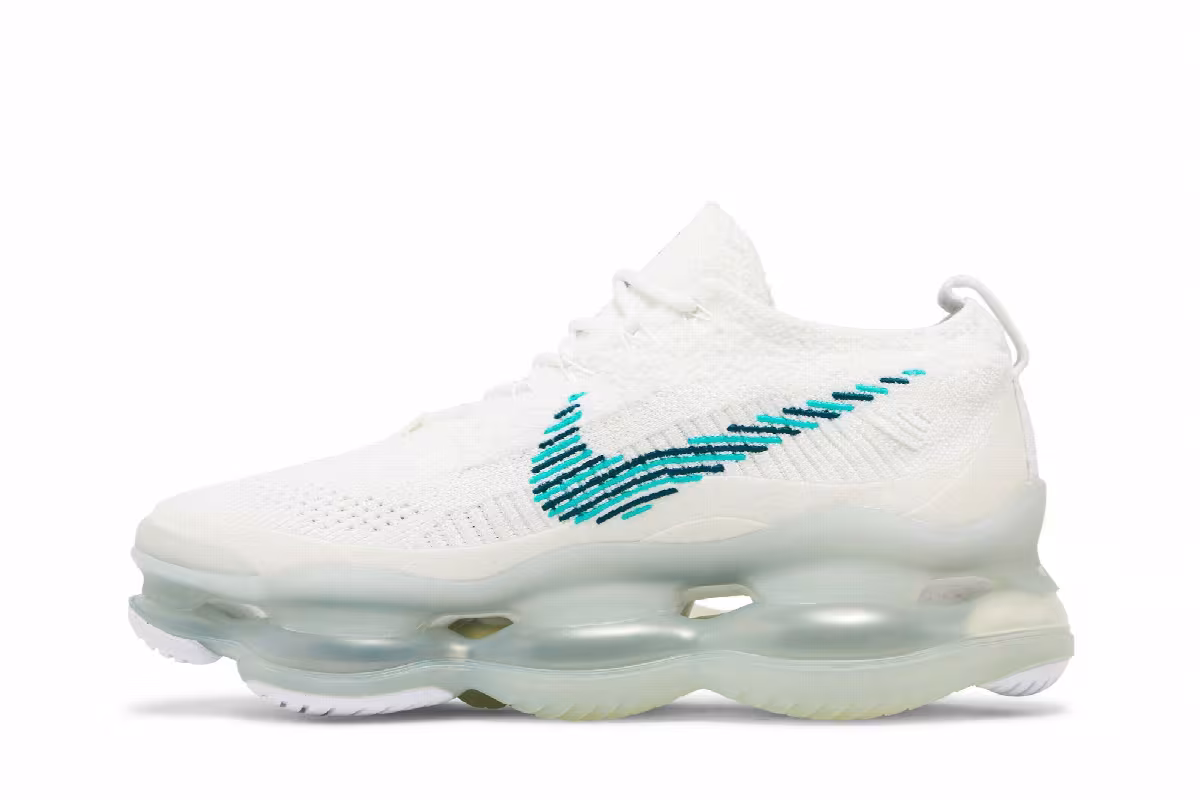 Nike Air Max Scorpion Flyknit White Clear Emerald, view 4