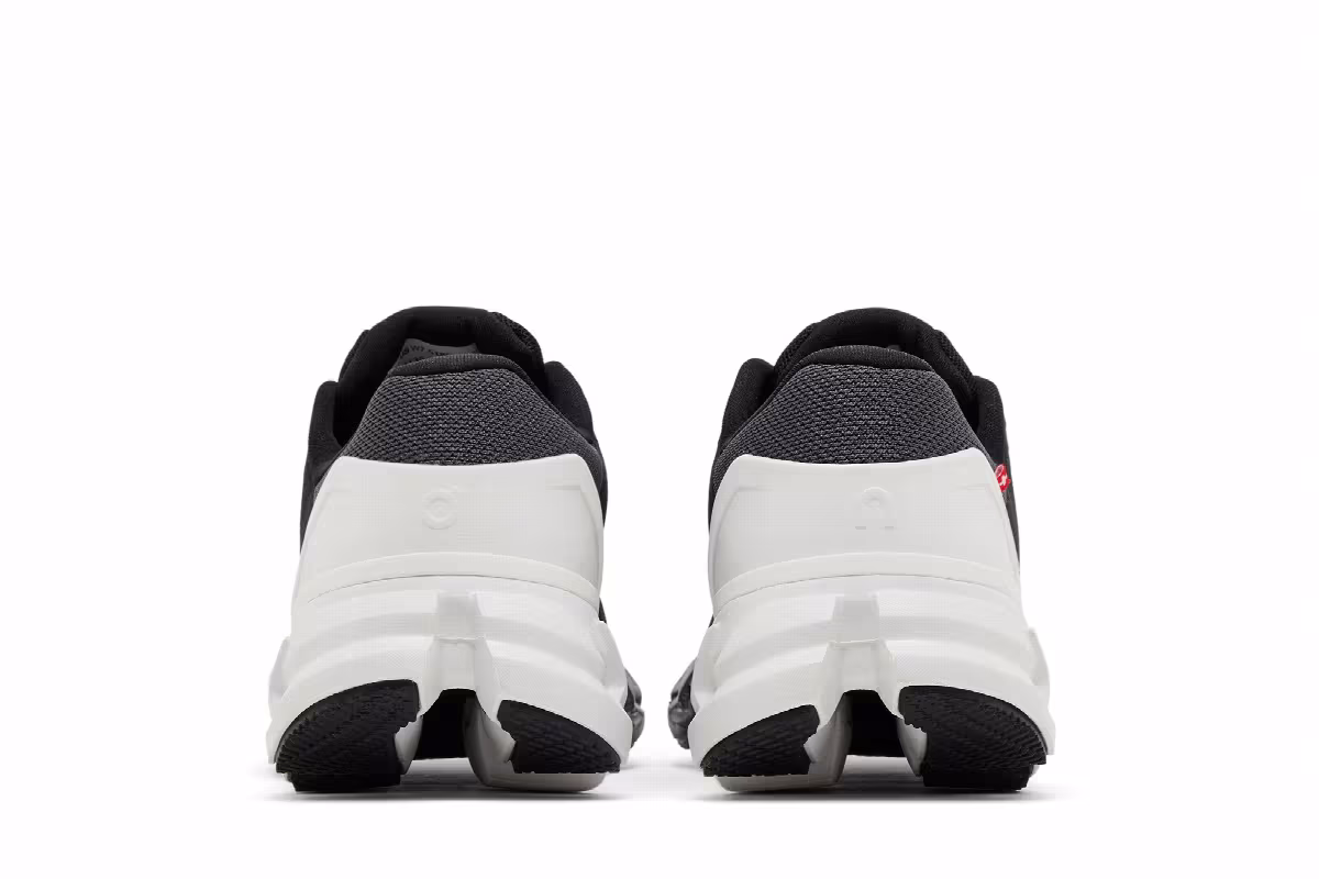 ON Women's Cloudflyer 4 Wide Black White, view 7