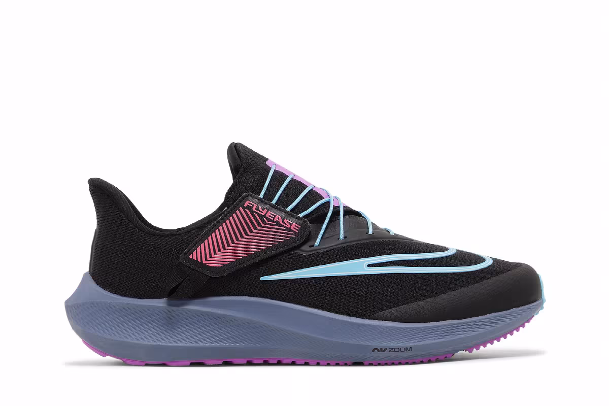Nike Air Zoom Pegasus 39 FlyEase SE Black Baltic Blue, view 2