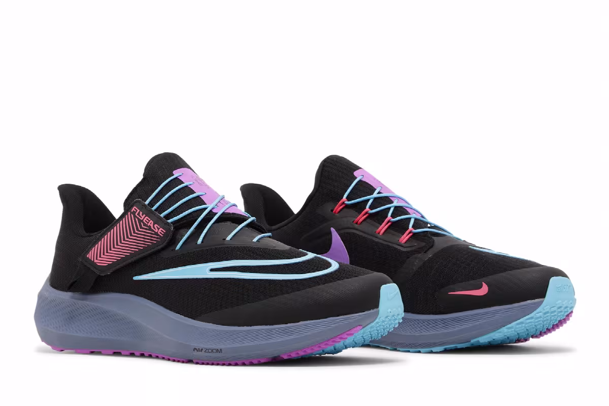 Nike Air Zoom Pegasus 39 FlyEase SE Black Baltic Blue, view 9
