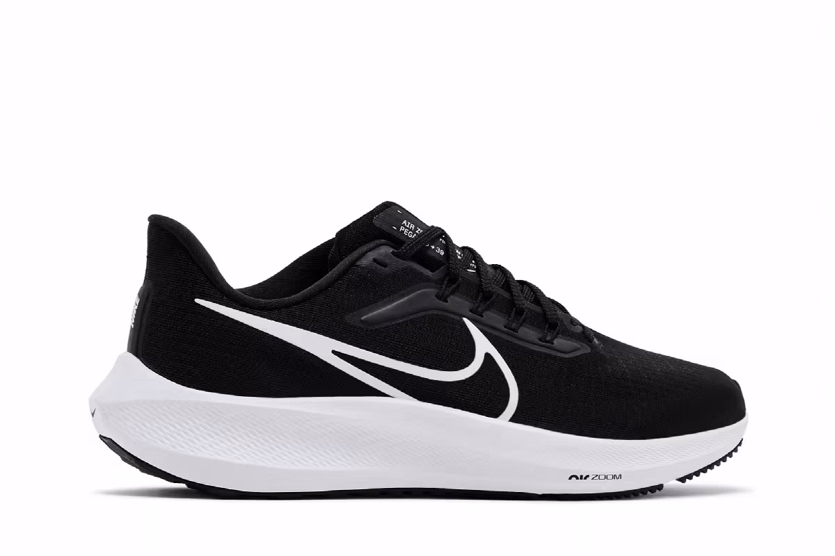Nike Women's Air Zoom Pegasus 39 TB Black White, view 2