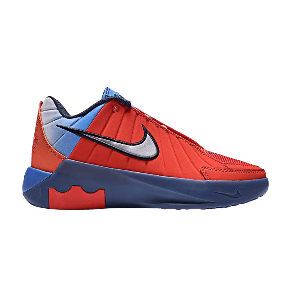 Nike Lebron Witness 9 GS Picante Red Blue Crystal Midnight Navy Metallic Silver