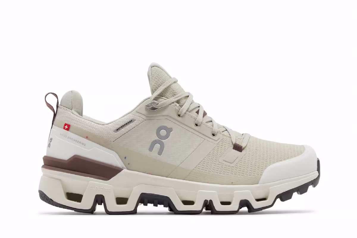 ON Women's Cloudwander Waterproof Sand Ivory, view 2