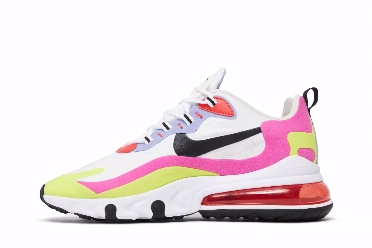 Nike Women's Air Max 270 React Multi-Color, view 4