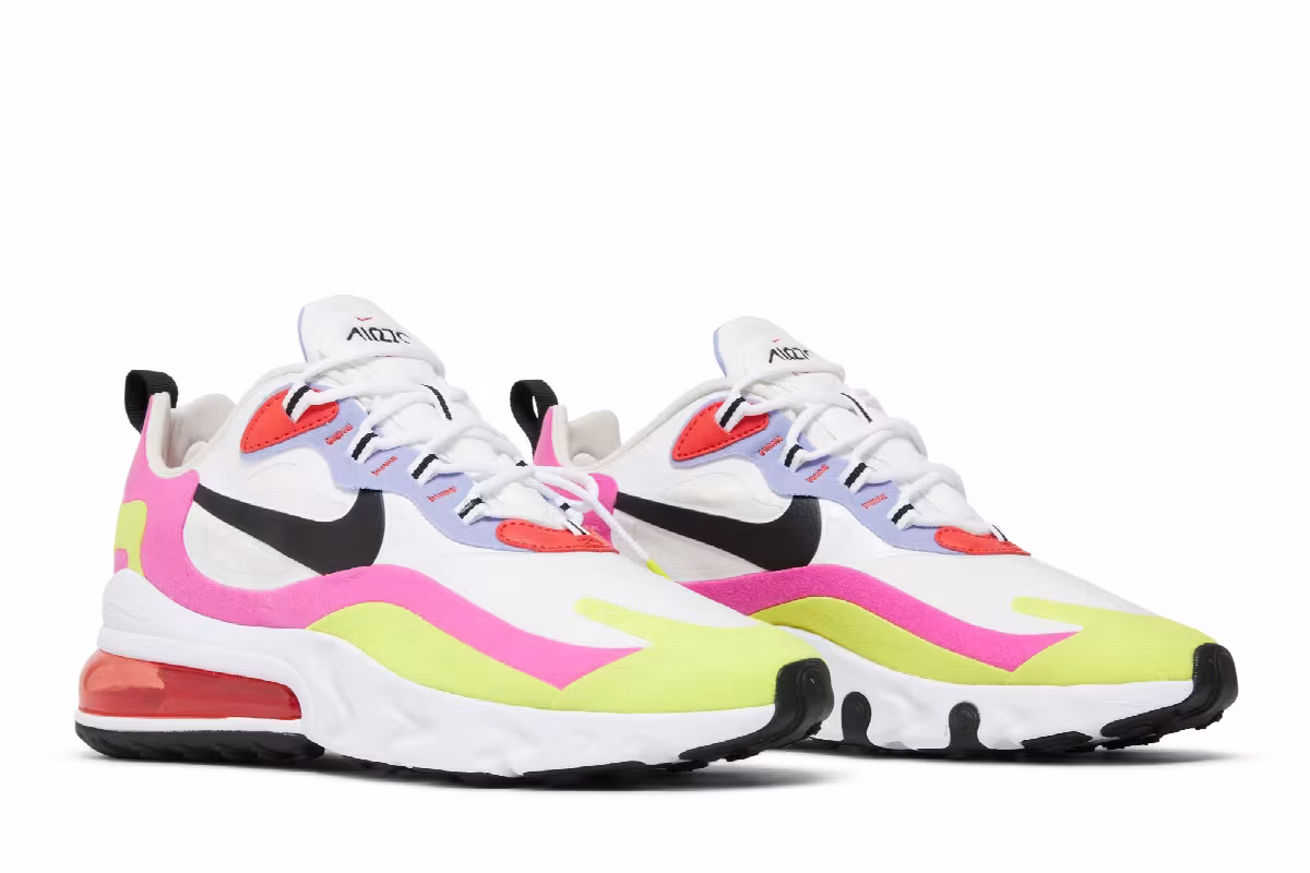 Nike Women's Air Max 270 React Multi-Color, view 9