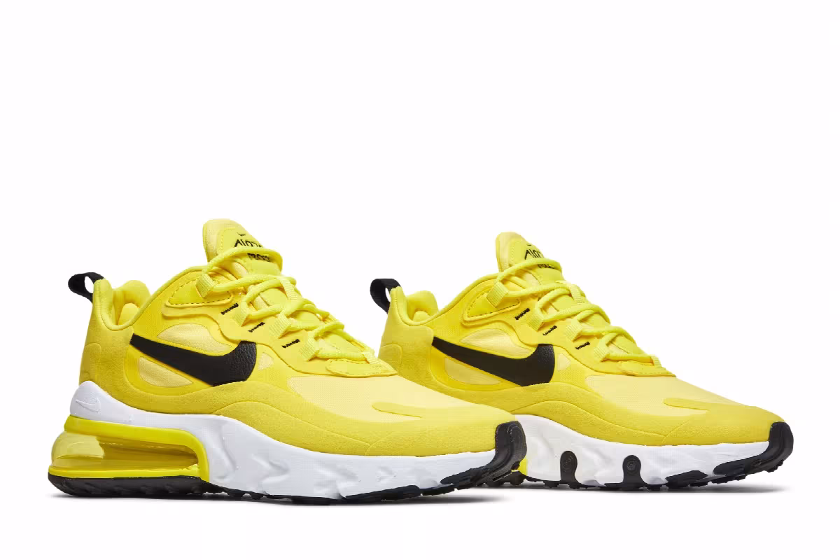 Nike Women's Air Max 270 React Opti Yellow, view 9
