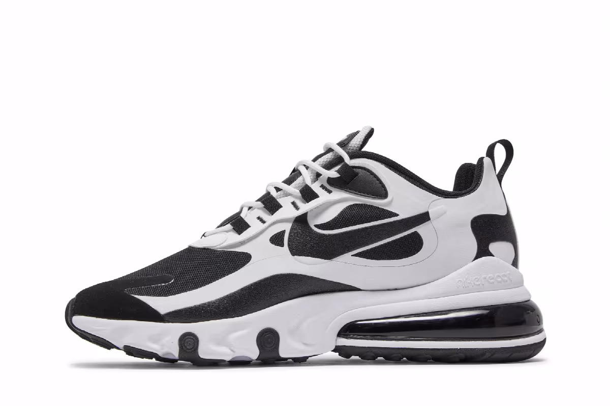 Nike Air Max 270 React White Black, view 4