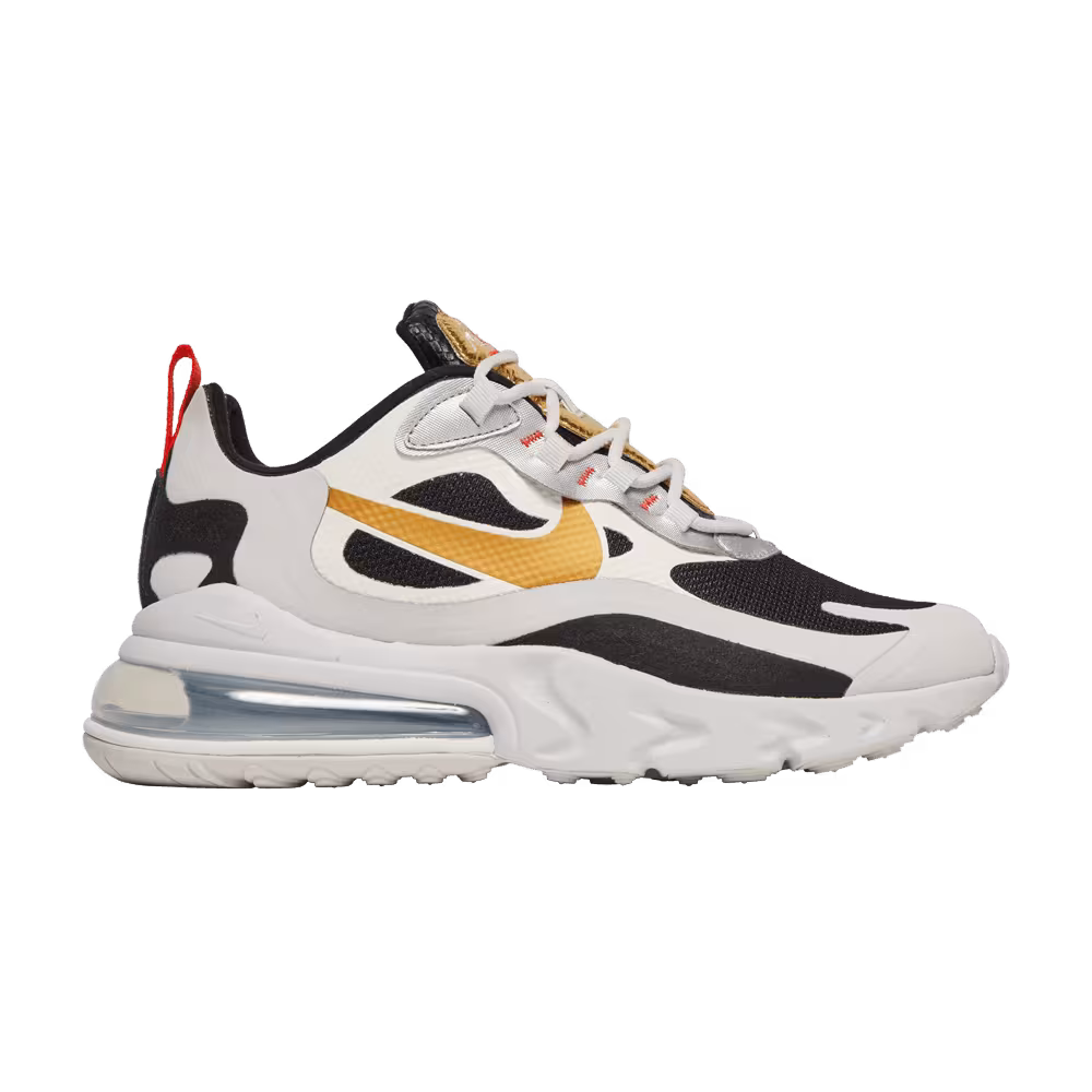 Nike Women's Air Max 270 React Metallic Gold Swoosh