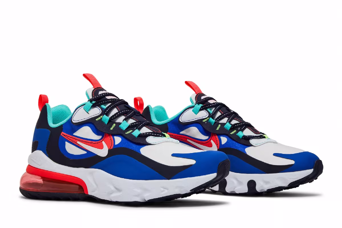 Nike Air Max 270 React GS Metallic Utopia Slate, view 9