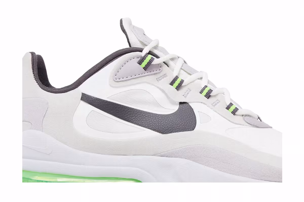 Nike Air Max 270 React White Grey Electric Green, view 3