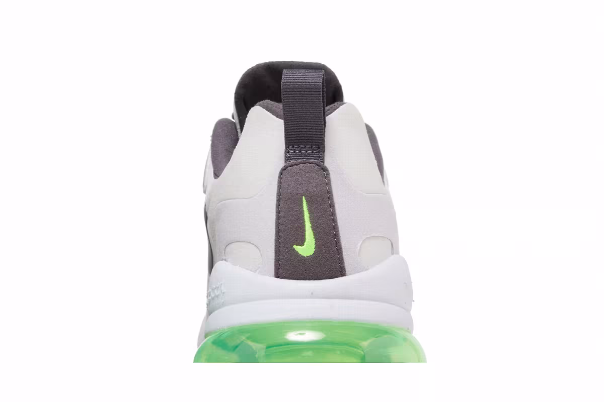 Nike Air Max 270 React White Grey Electric Green, view 8