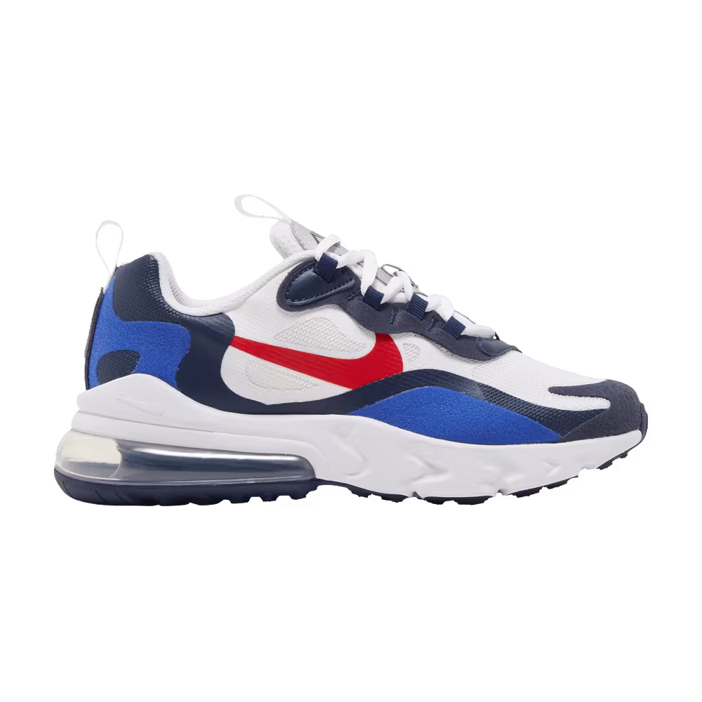 Nike Air Max 270 React GS White Midnight Navy Red