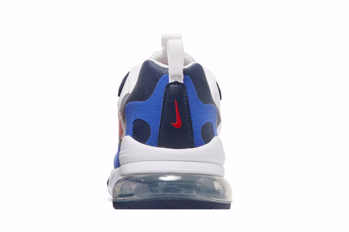 Nike Air Max 270 React GS White Midnight Navy Red, view 8