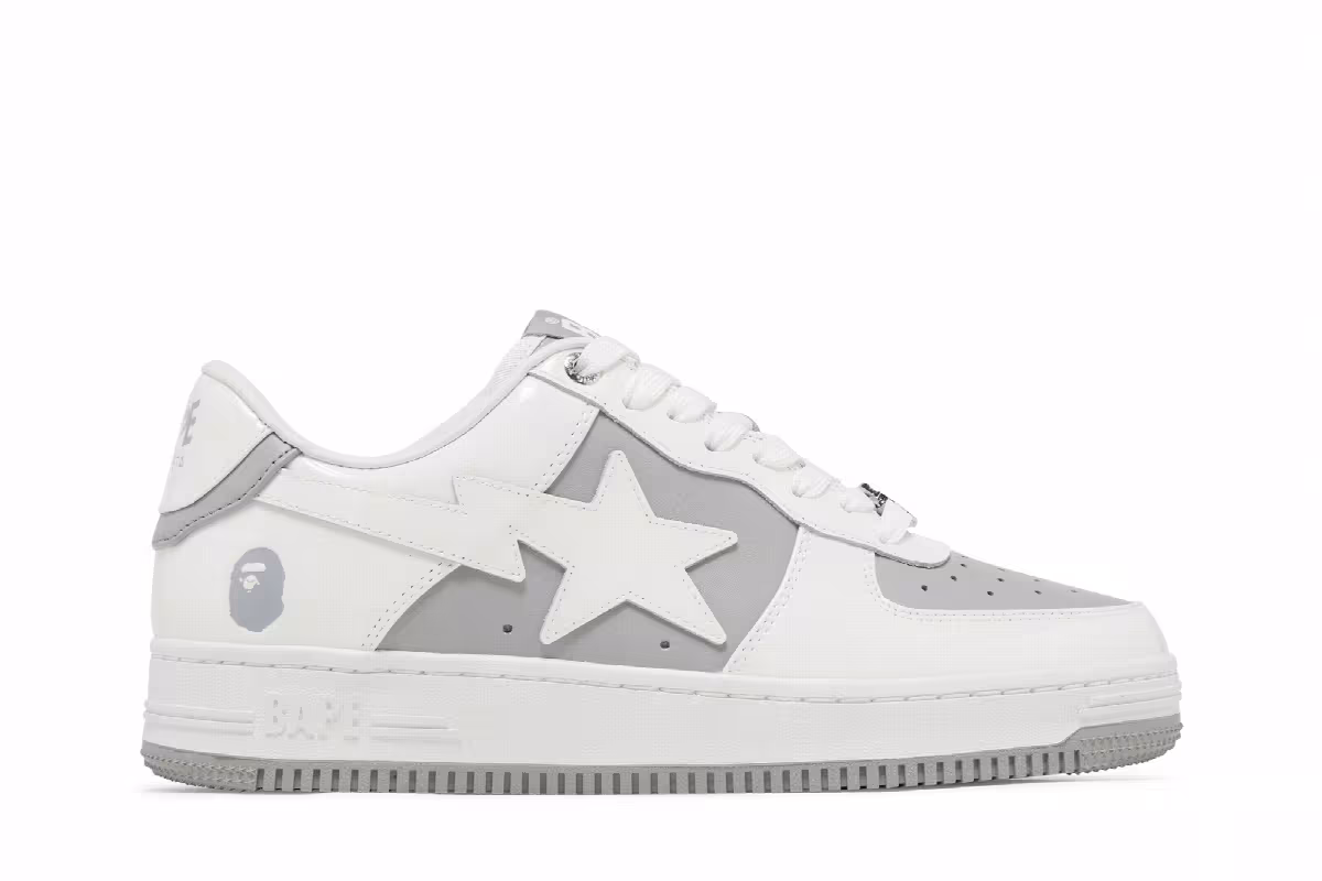 Bapesta #6 Patent Leather Pack - Grey, view 2