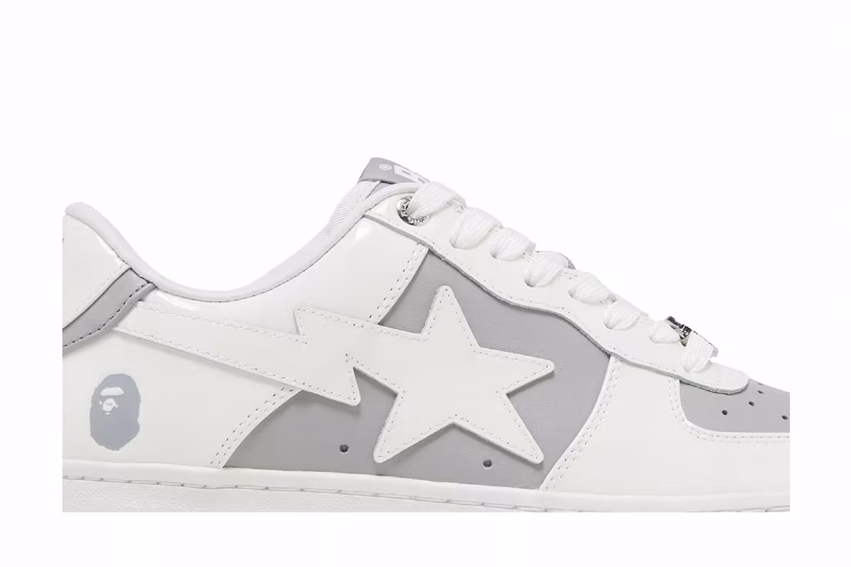 Bapesta #6 Patent Leather Pack - Grey, view 3