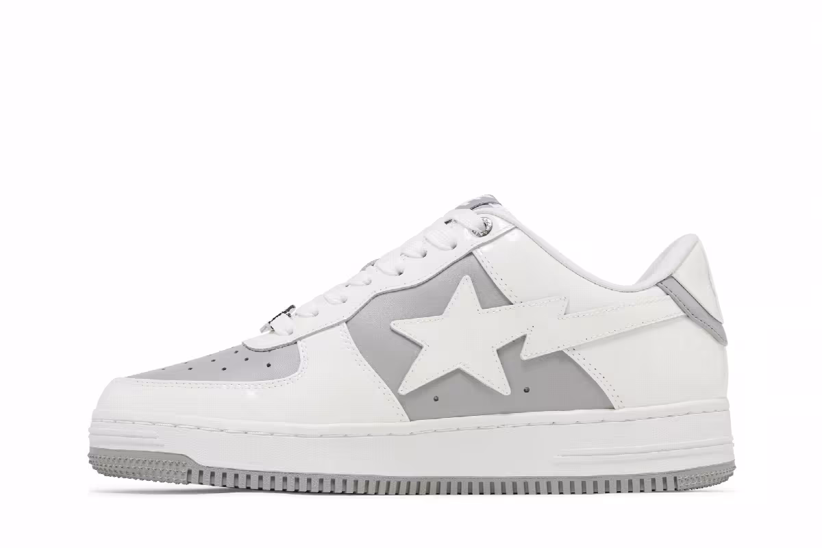 Bapesta #6 Patent Leather Pack - Grey, view 4