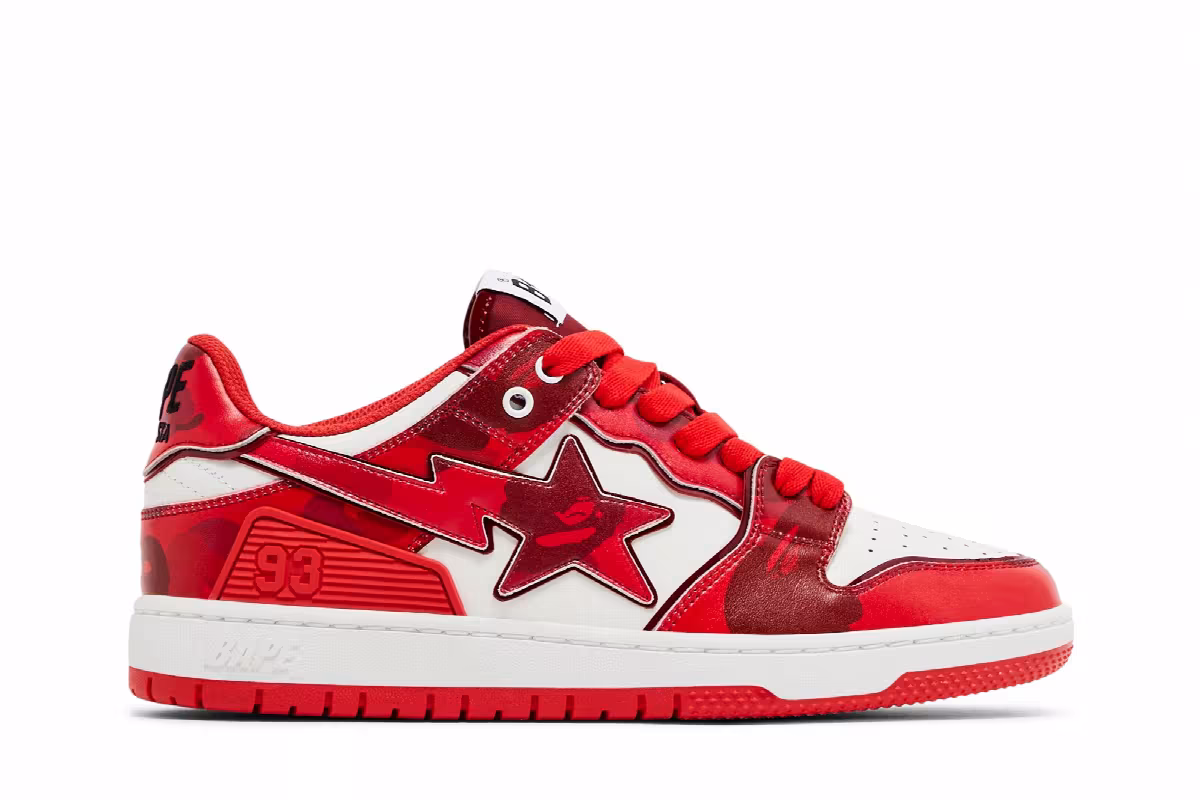 BAPE Sk8 Sta #1 M2 Red, view 2